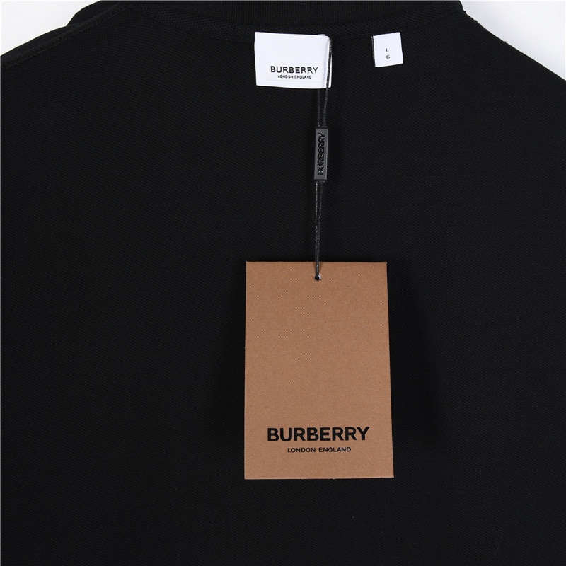 Burberry/巴宝莉 经典领口条纹标识刺绣短袖Polo衫