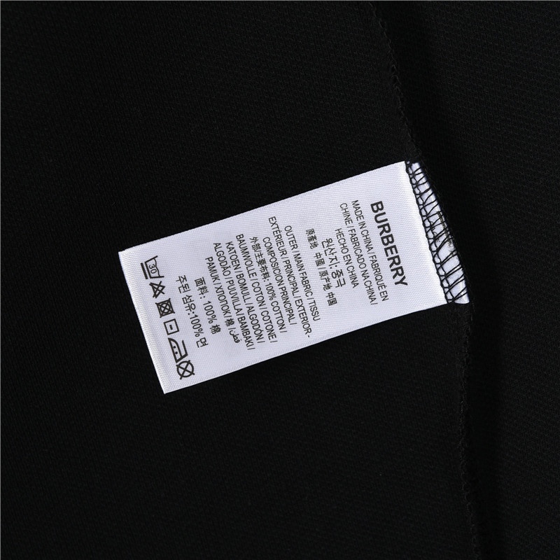 Burberry/巴宝莉 经典领口条纹标识刺绣短袖Polo衫