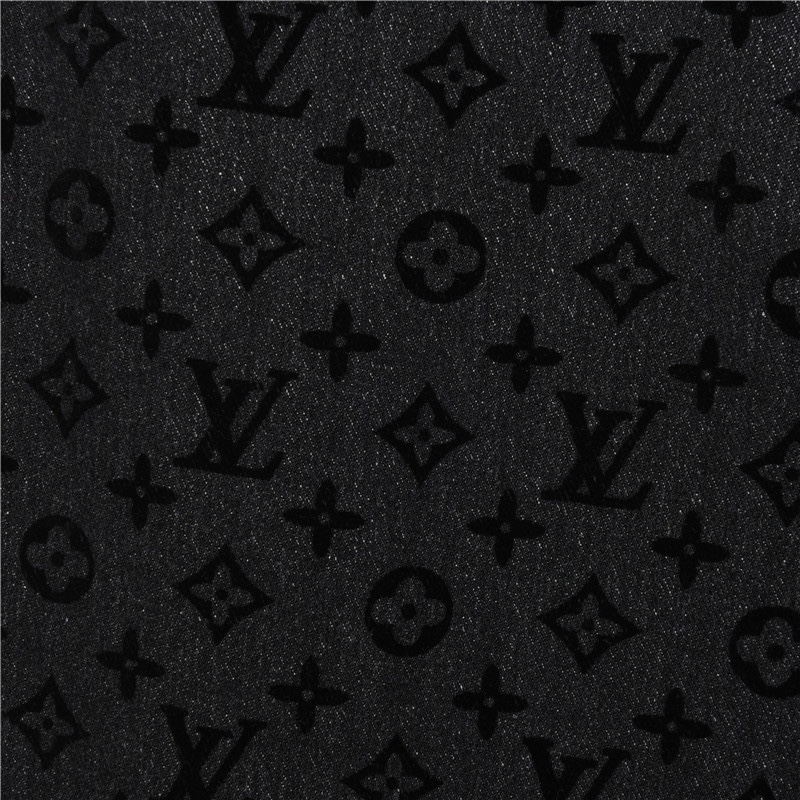 LouisVuitton/路易威登满logo字母植绒牛仔长裤