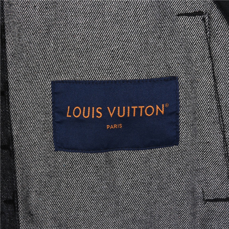 LouisVuitton/路易威登满logo字母植绒牛仔外套