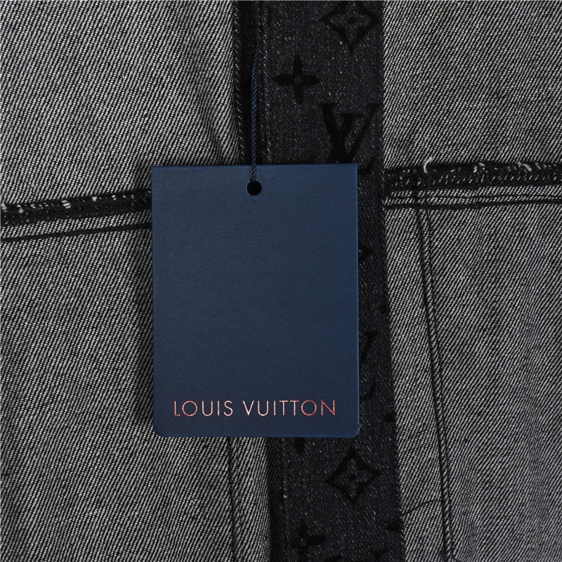 LouisVuitton/路易威登满logo字母植绒牛仔外套