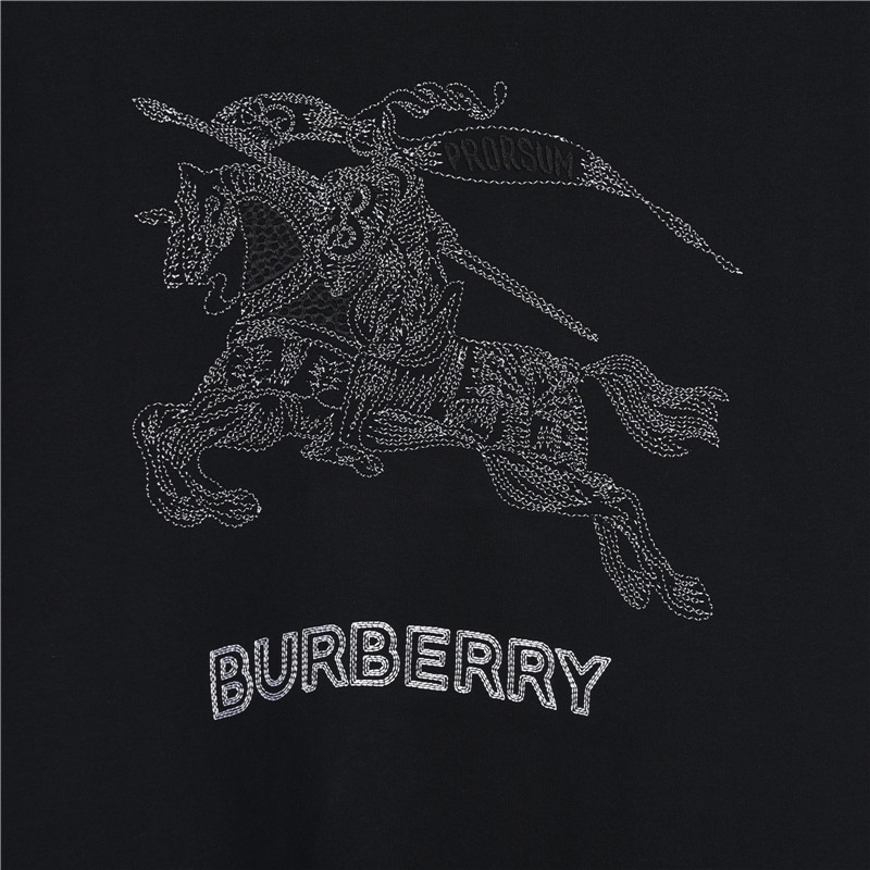 Burberry/巴宝莉 刺绣骑士战马logo短袖T恤