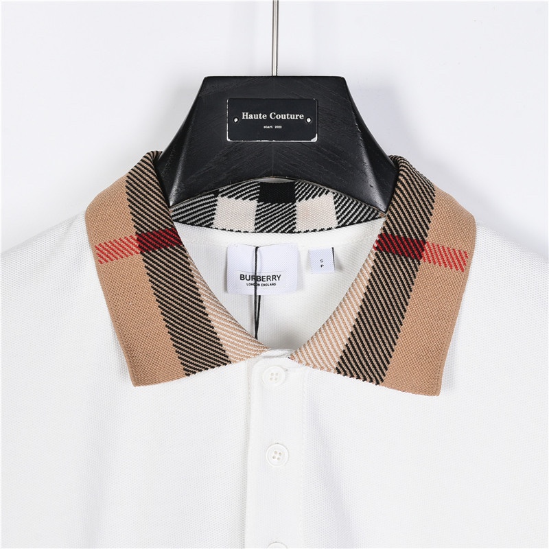 Burberry/巴宝莉 经典领口格纹短袖polo衫 黑色 白色-High Quatity Cheap Brand wholesale wholesaler seller Clothes Bags handbags Sneakers Top Fashion Clothing Shoes from China Factory Chinese suppliers best Quality Beautiful Price Burberry/巴宝莉 经典领口格纹短袖polo衫 黑色 白色