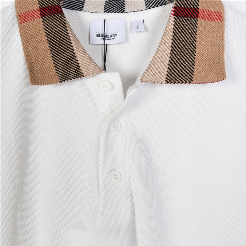 Burberry/巴宝莉 经典领口格纹短袖polo衫 黑色 白色-High Quatity Cheap Brand wholesale wholesaler seller Clothes Bags handbags Sneakers Top Fashion Clothing Shoes from China Factory Chinese suppliers best Quality Beautiful Price Burberry/巴宝莉 经典领口格纹短袖polo衫 黑色 白色