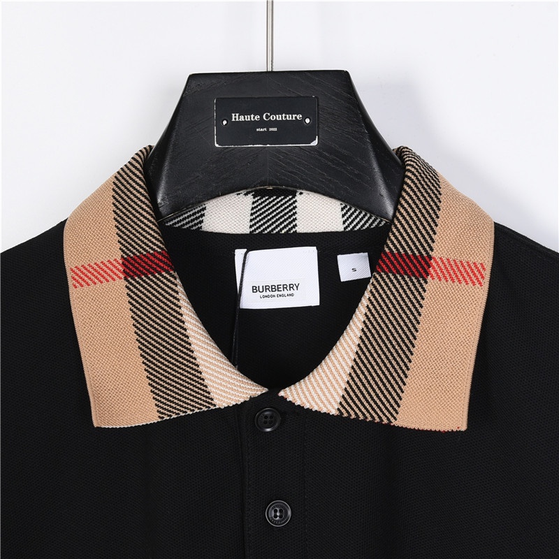 Burberry/巴宝莉 24ss 经典领口格纹短袖POLO衫