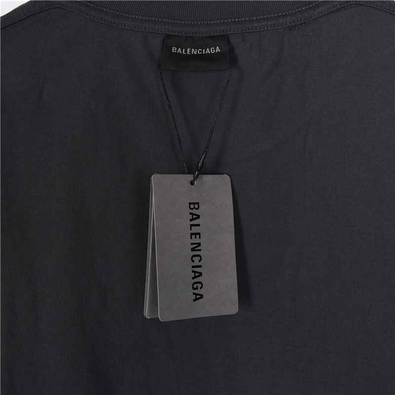 Balenciaga/巴黎世家 斑驳可乐印花水洗破洞短袖T恤 白色 黑色 深灰色 咖啡色-Chinese UA Cheap High Quatity Brand Clothes Bags handbags Sneakers wholesale wholesaler seller from China Factory suppliers Fashion Clothing Shoes best Quality Beautiful Price Balenciaga/巴黎世家 斑驳可乐印花水洗破洞短袖T恤 白色 黑色 深灰色 咖啡色