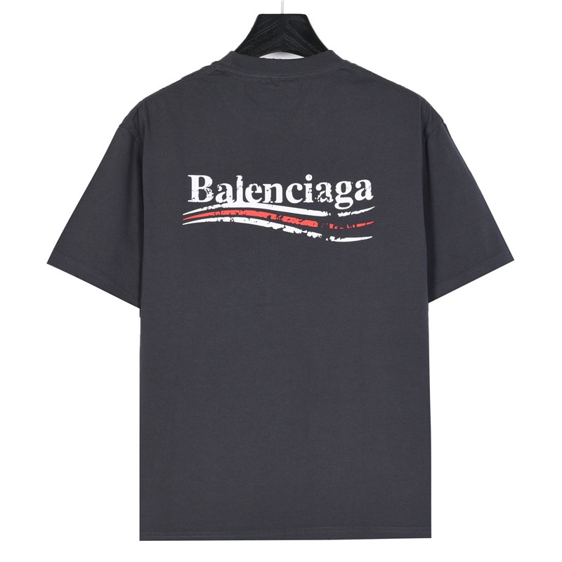 Balenciaga/巴黎世家 斑驳可乐印花水洗破洞短袖T恤 白色 黑色 深灰色 咖啡色-Chinese UA Cheap High Quatity Brand Clothes Bags handbags Sneakers wholesale wholesaler seller from China Factory suppliers Fashion Clothing Shoes best Quality Beautiful Price Balenciaga/巴黎世家 斑驳可乐印花水洗破洞短袖T恤 白色 黑色 深灰色 咖啡色