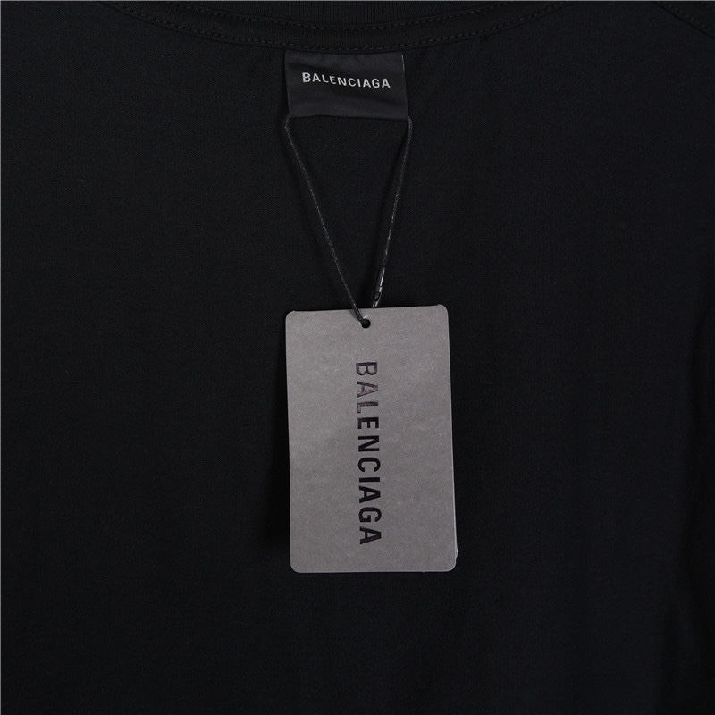 Balenciaga/巴黎世家 沙滩画夜景铁塔印花短袖T恤