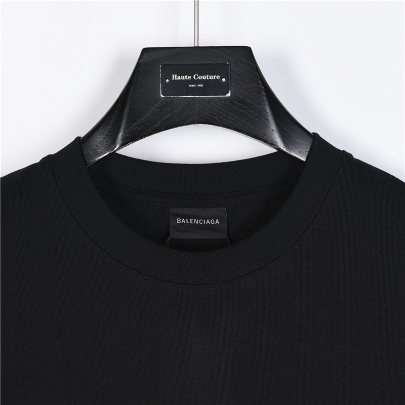 Balenciaga/巴黎世家 沙滩画夜景铁塔印花短袖T恤