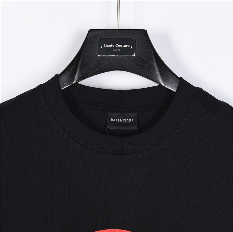 巴黎世家/Balenciaga 24ss 禁停logo龟裂纹印花反车漫威联名短袖T恤