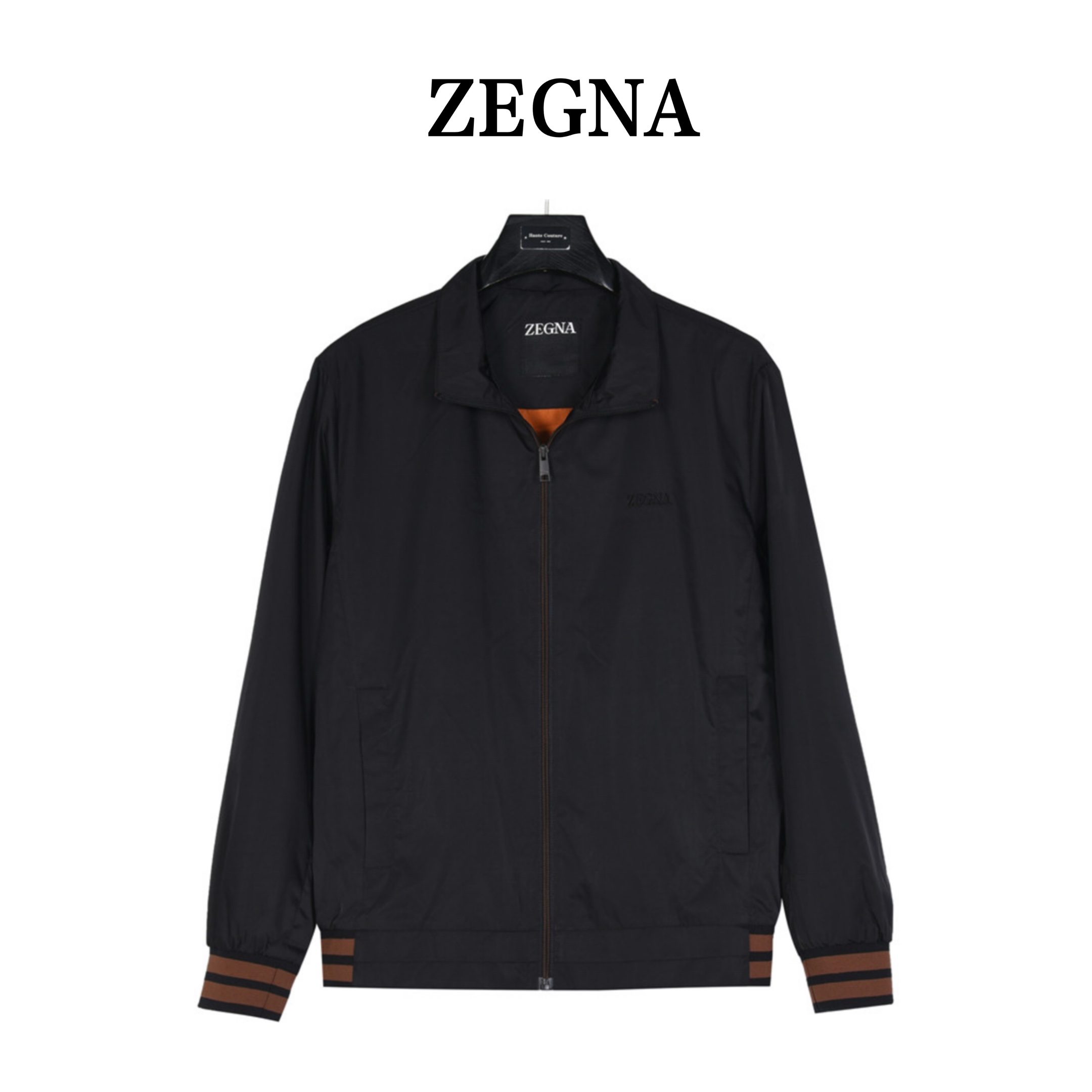 Zegna/杰尼亚翻领胸前字母刺绣外套