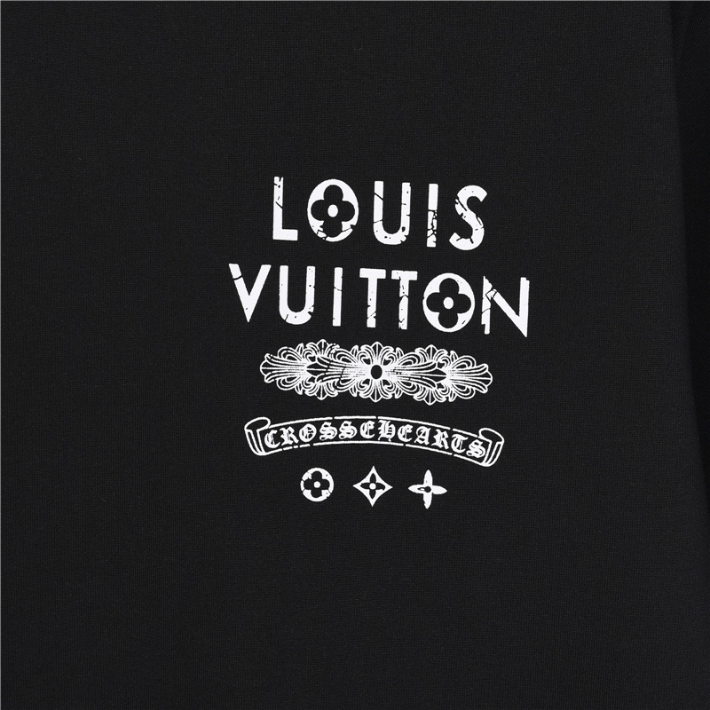 160 Louis Vuitton & Chrome Hearts 联名款logo字母印花短袖T恤