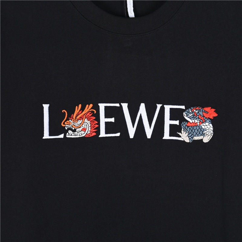 Loewe/罗意威 24ss 龙年限定logo刺绣短袖T恤