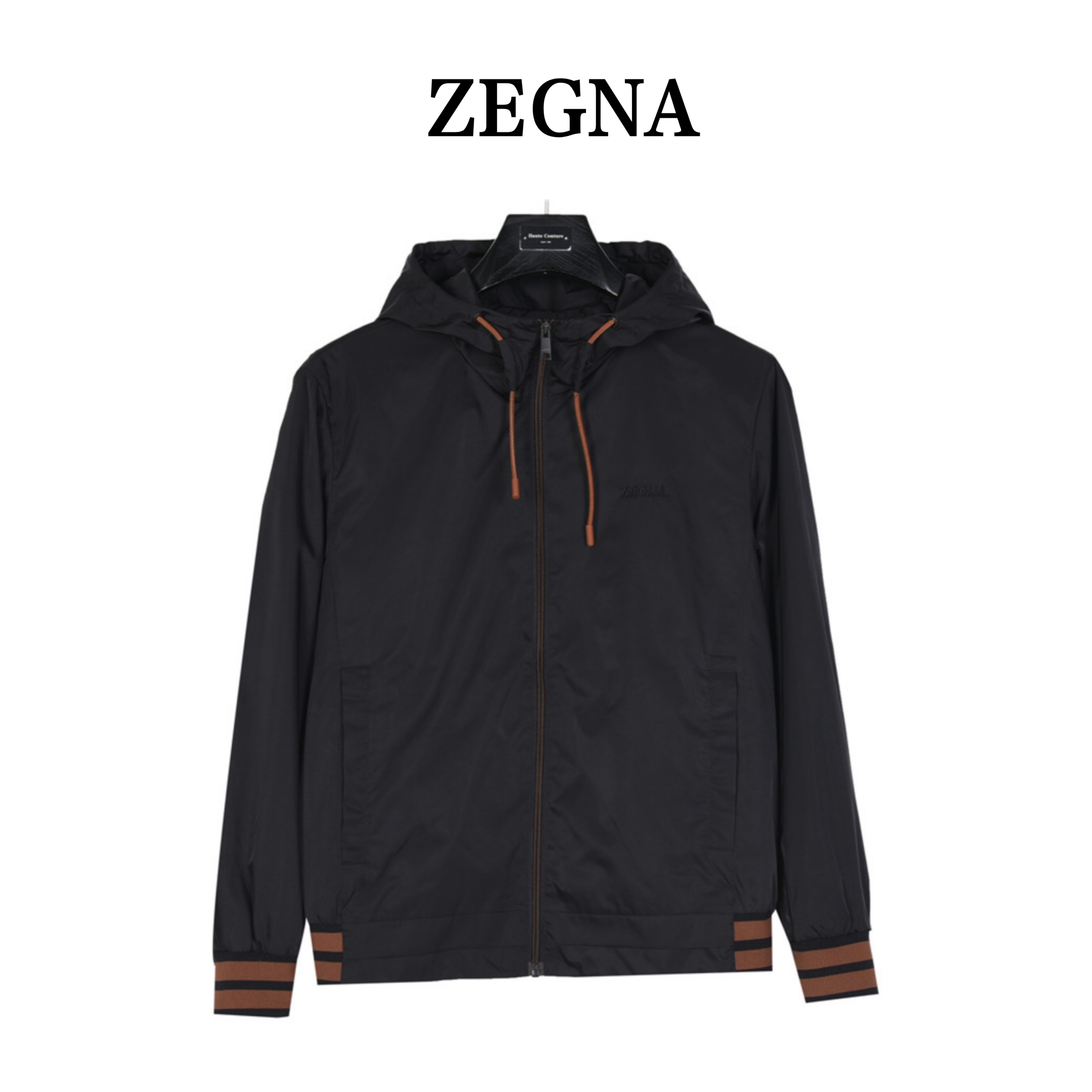 Zegna/杰尼亚胸前字母刺绣连帽外套 贸易渠道稀出