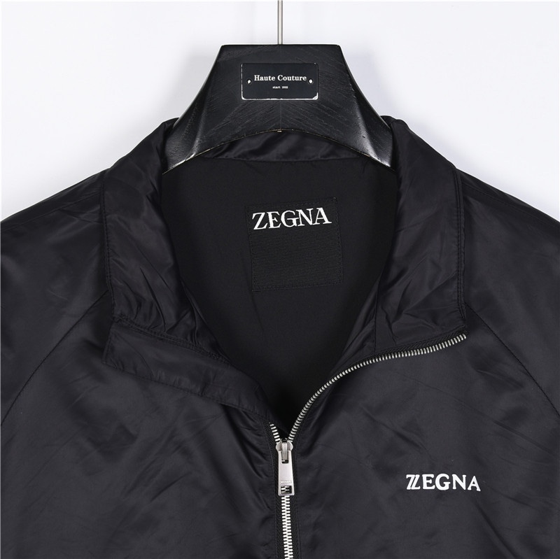 Zegna/杰尼亚胸前字母翻领轻薄外套