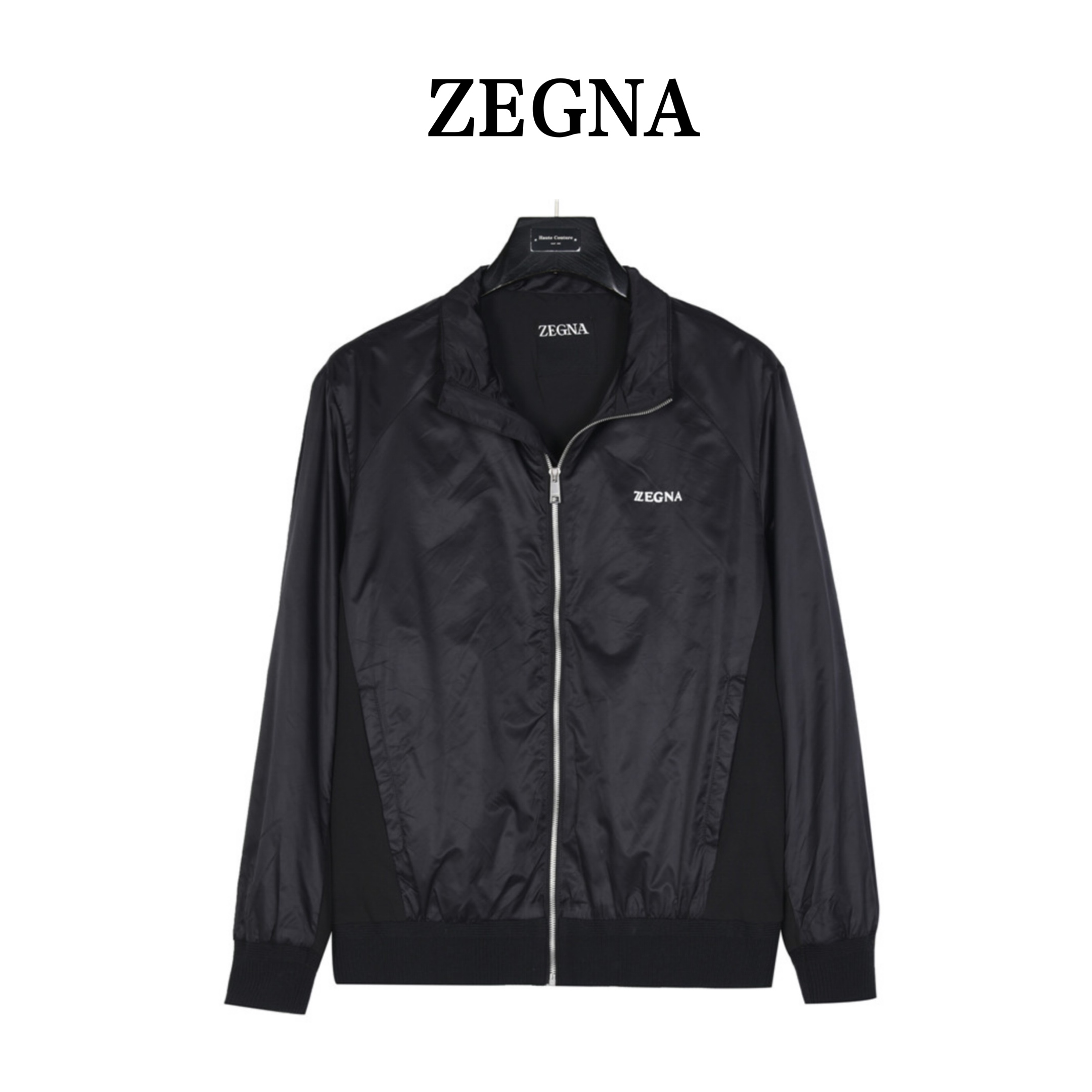 Zegna/杰尼亚胸前字母翻领轻薄外套