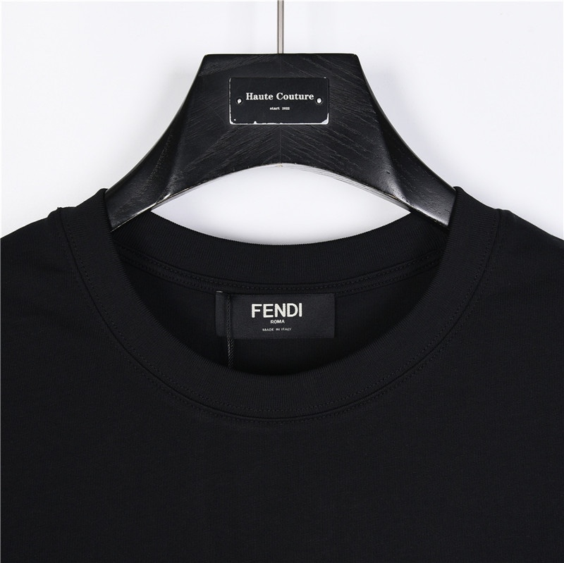 Fendi/芬迪 简约logo小字母印花短袖T恤