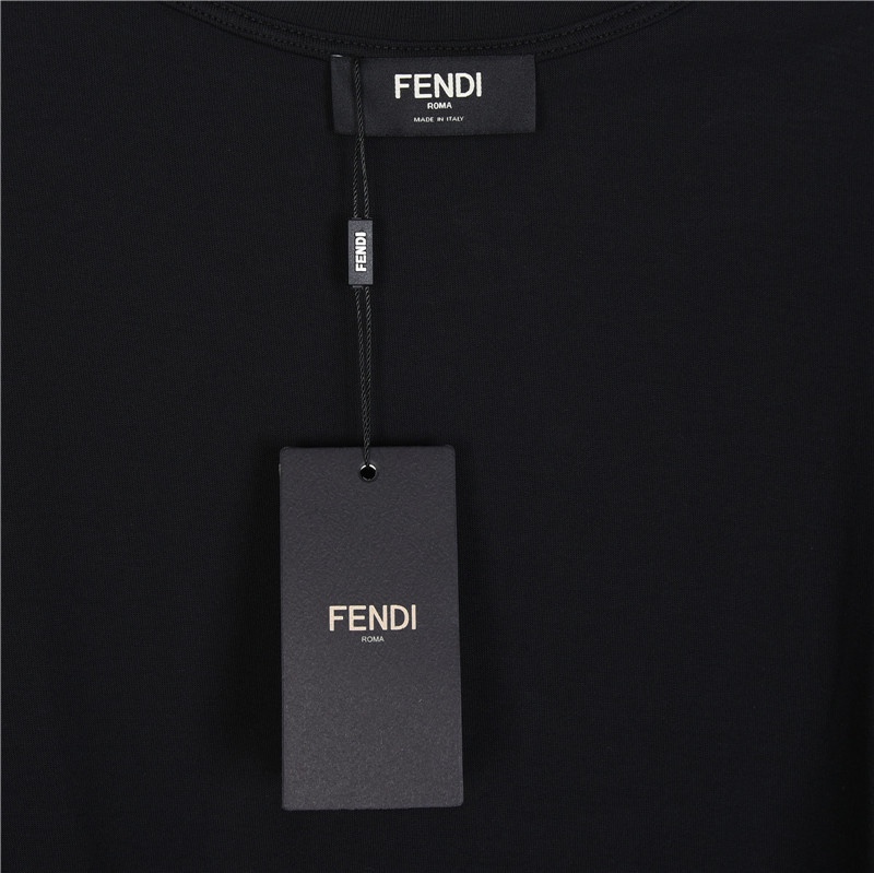 Fendi/芬迪 简约logo小字母印花短袖T恤