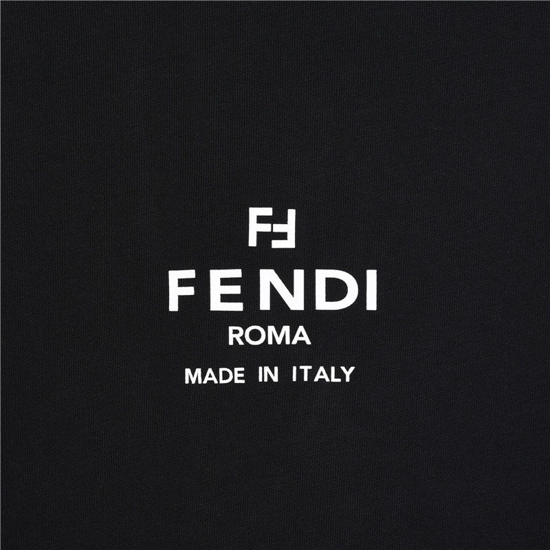 Fendi/芬迪 简约logo小字母印花短袖T恤