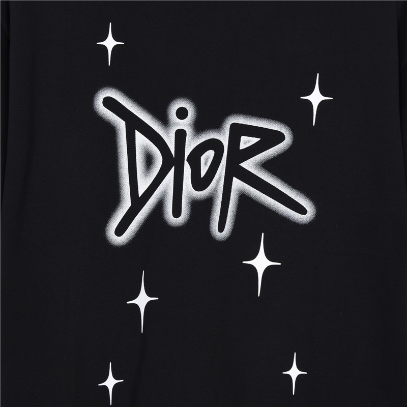 Dior/迪奥 星星涂鸦logo印花短袖T恤 高版本 超级标志性品牌logo印花图案