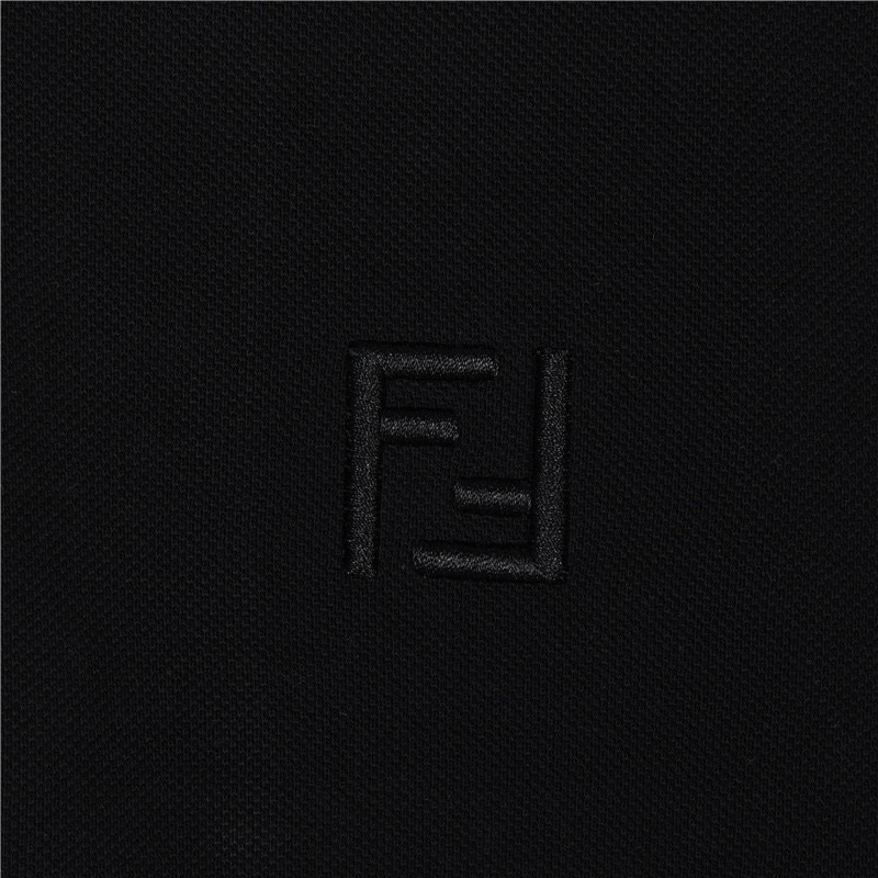 Fendi/芬迪 胸口双F字母刺绣经典款短袖POLO衫