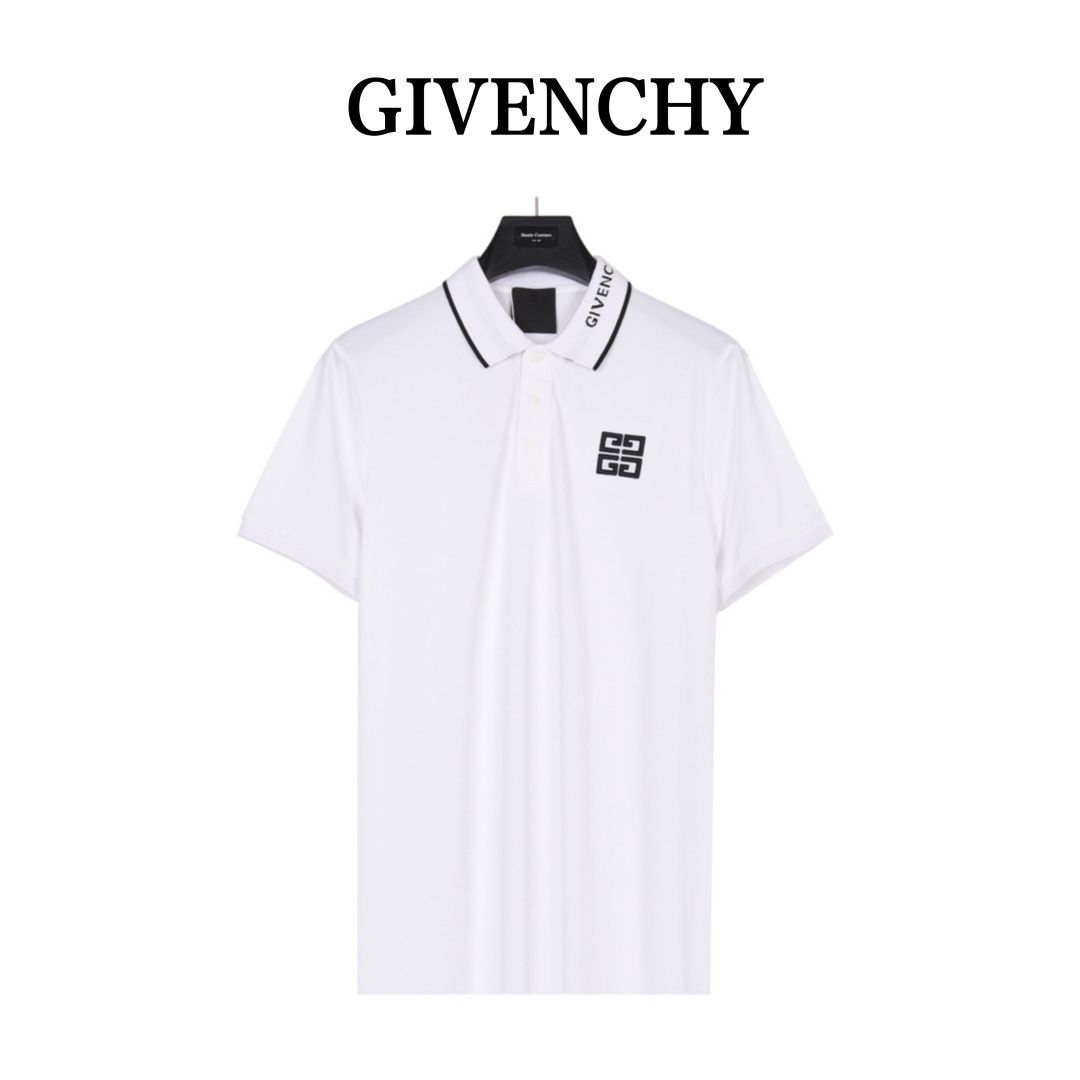 Givenchy/纪梵希 GVC领口字母刺绣polo短袖