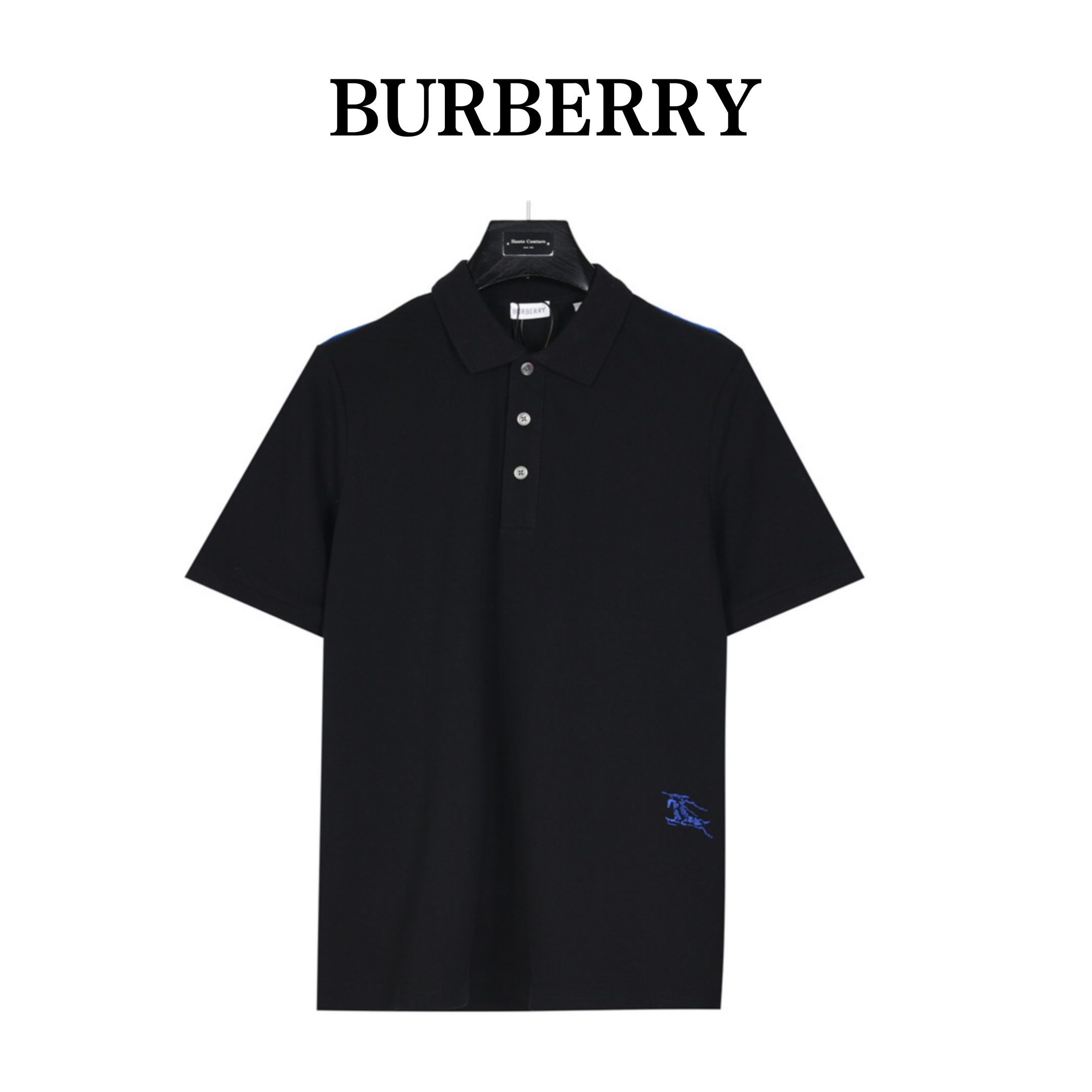 Burberry/巴宝莉 侧边线条下摆战马polo短袖