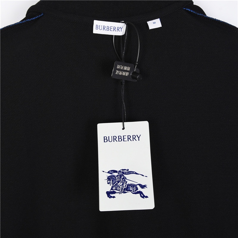 Burberry/巴宝莉 侧边线条下摆战马polo短袖