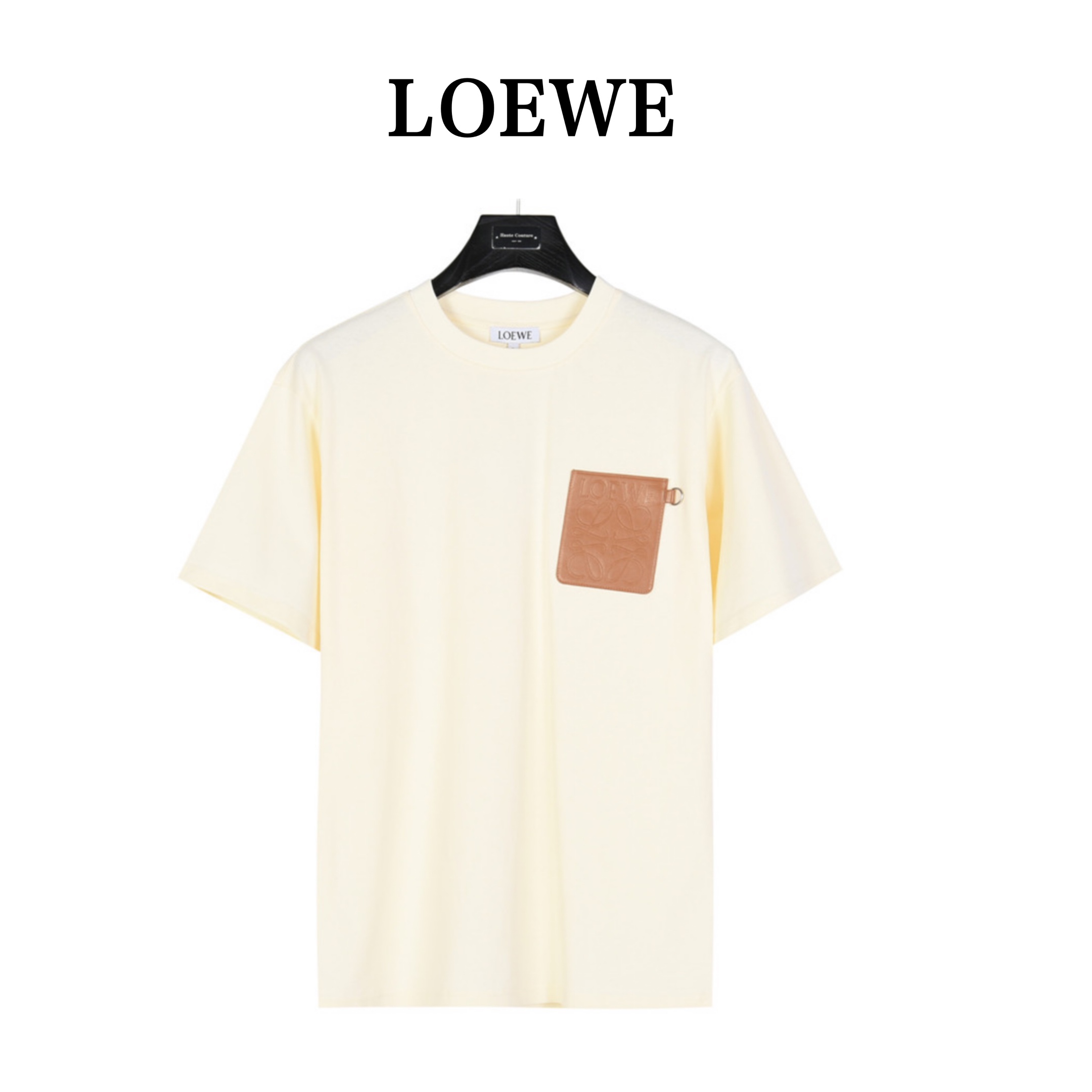 Loewe/罗意威 压花徽标皮牌口袋短袖T恤