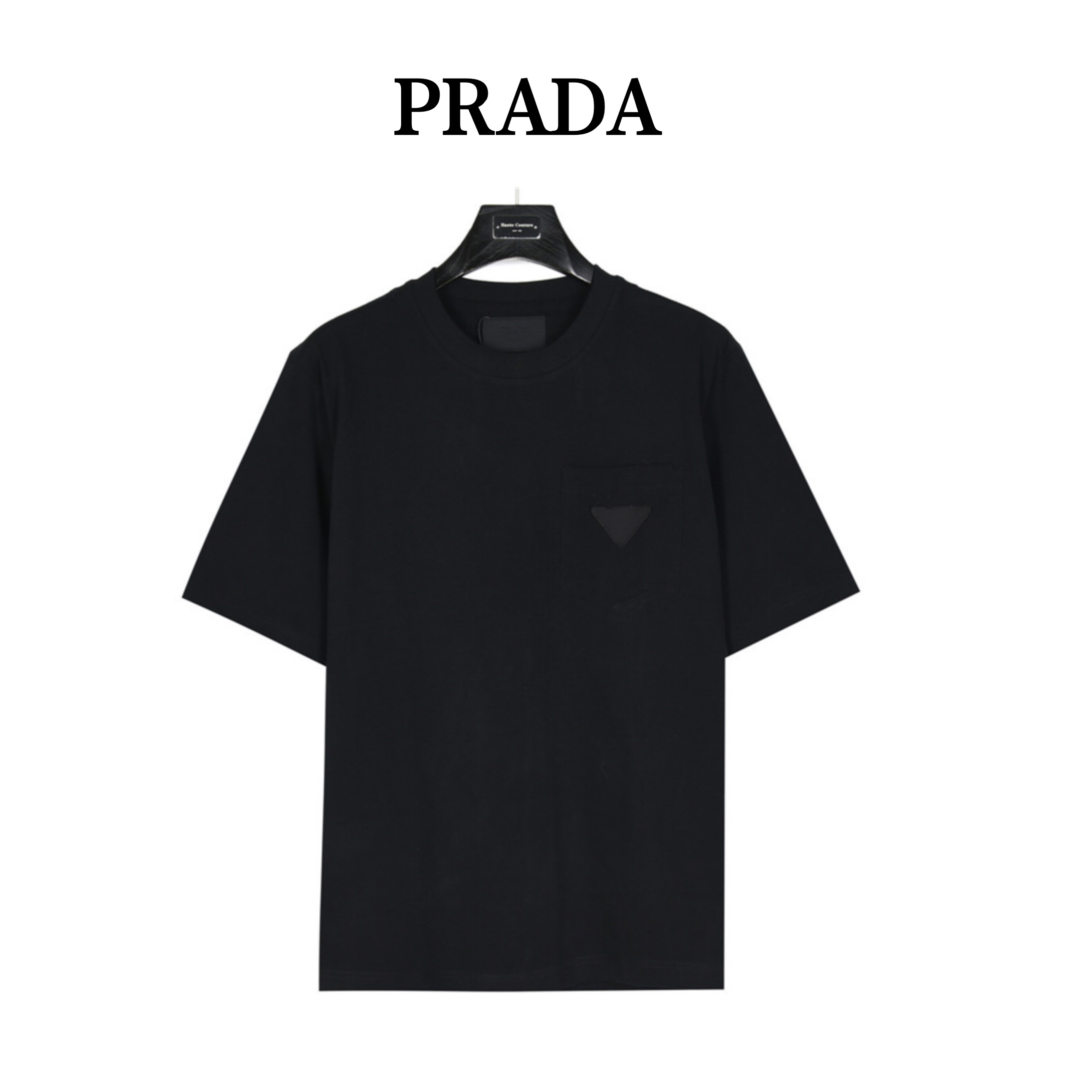 Prada/普拉达 胸口口袋贴布三角标短袖T恤