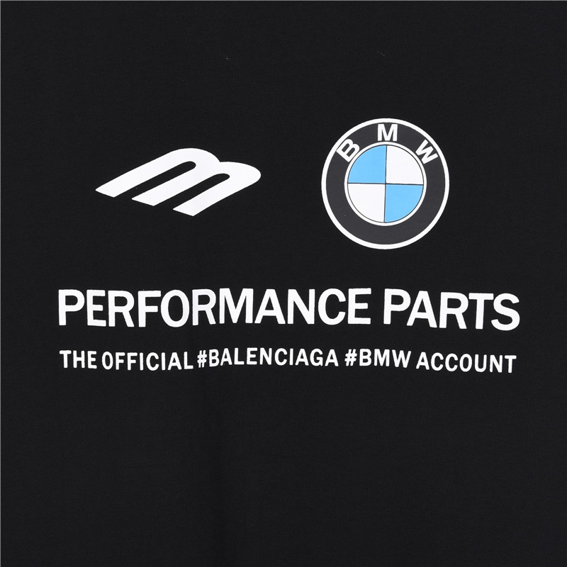 Balenciaga x BMW 联名3M及BMW logo印花短袖T恤