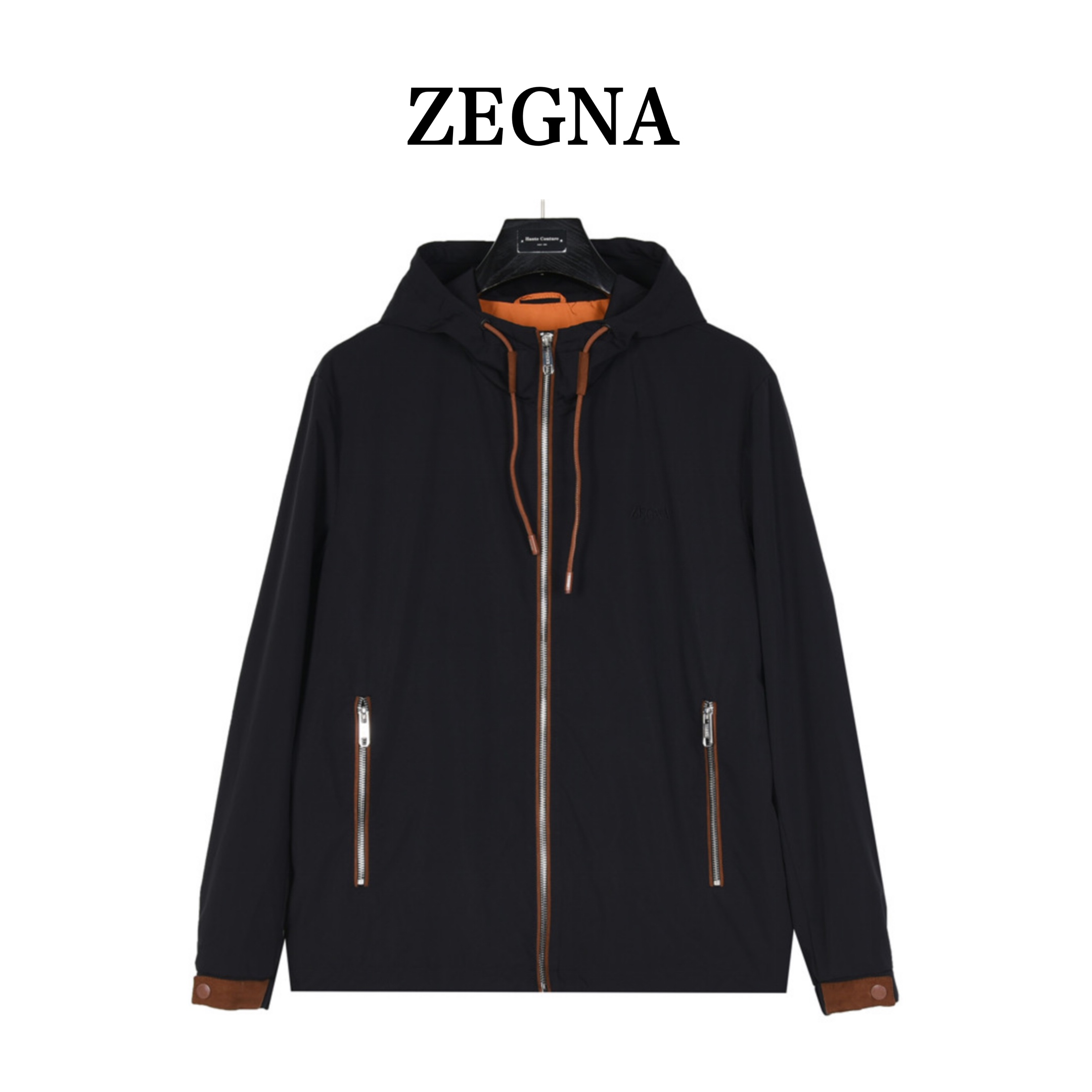 Zegna/杰尼亚 侧口袋连帽风衣外套