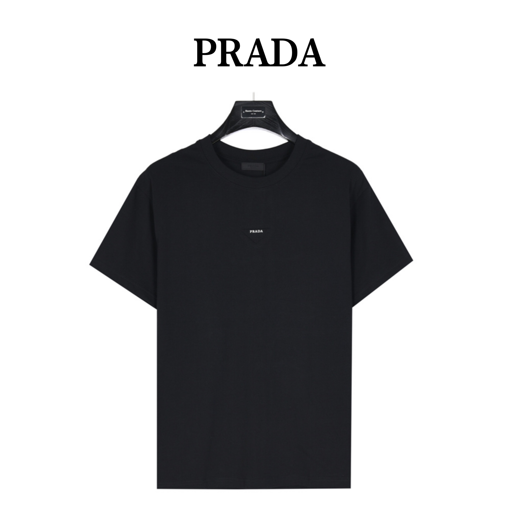 Prada/普拉达 凹凸三角标字母短袖T恤 男女同款全新美学灵感趣味设计 渠道性质精品