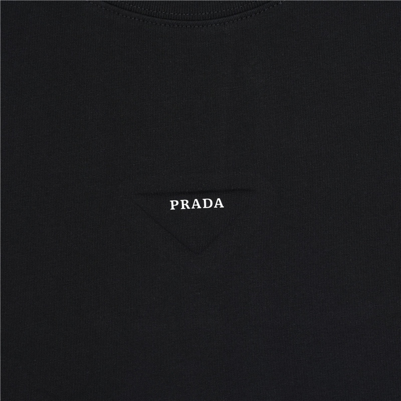 Prada/普拉达 凹凸三角标字母短袖T恤 男女同款全新美学灵感趣味设计 渠道性质精品