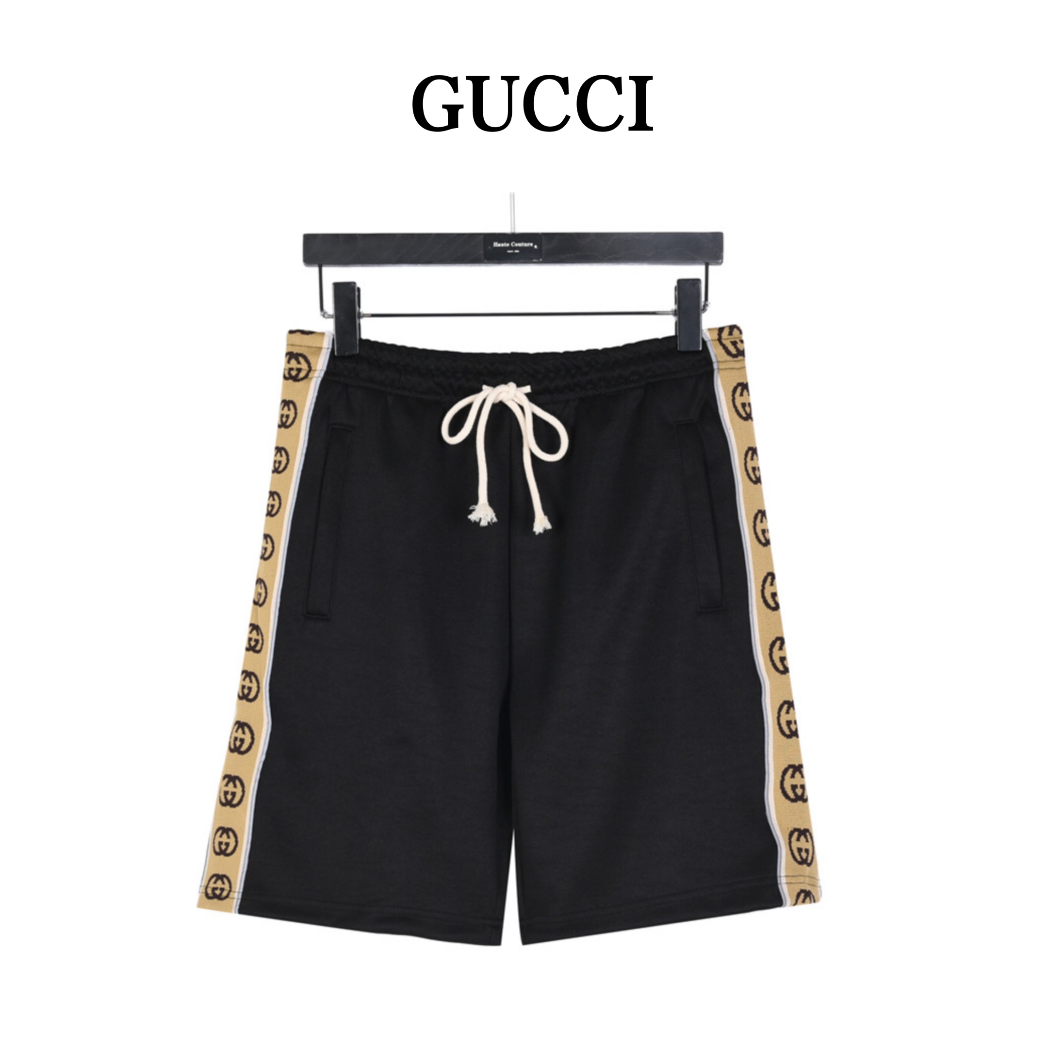 Gucci/古驰 古驰侧边双G反光织带短裤