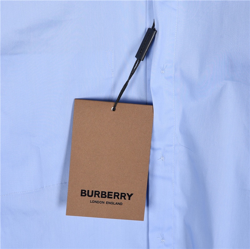 Burberry/巴宝莉 经典竖条格纹织带府绸棉长袖衬衫