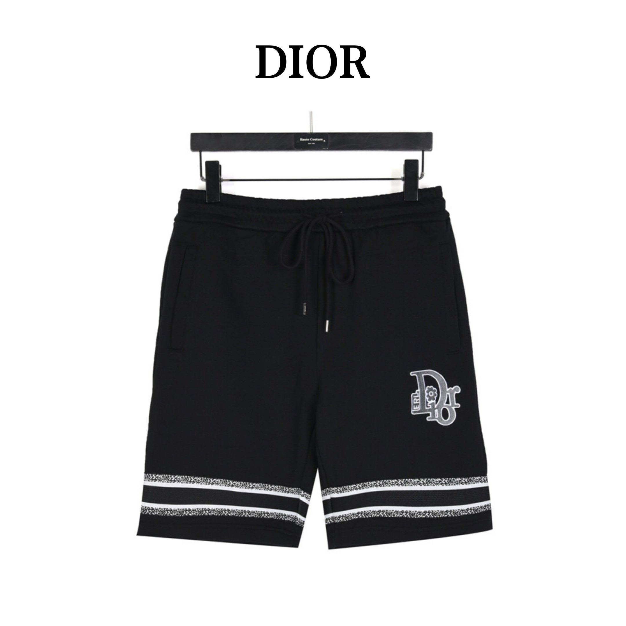 Dior/迪奥 下摆拼接绣花刺绣logo短裤