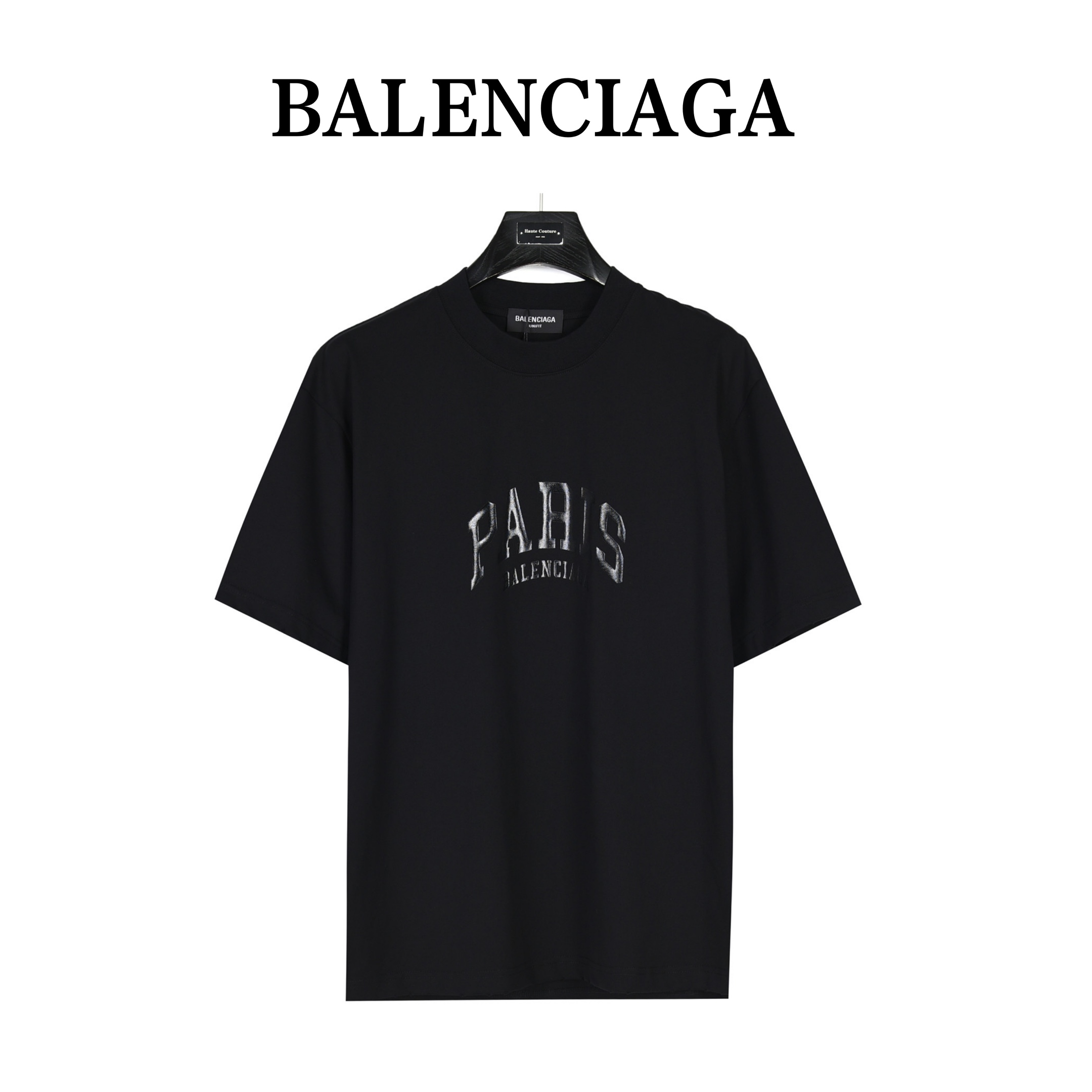 OVERSIZE 宽松版 巴黎世家Balenciaga 24ss 油光印花磨边破坏短袖