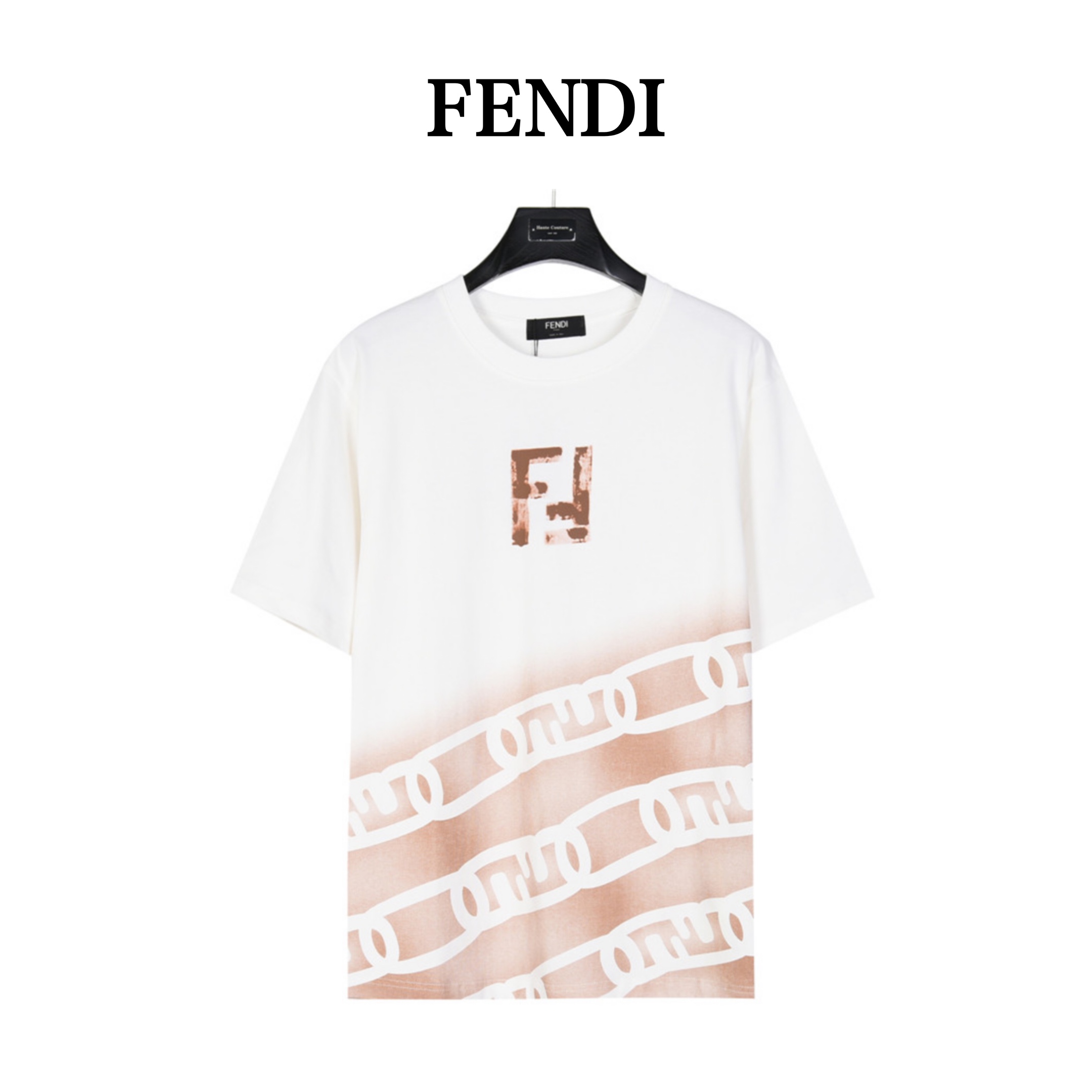 Fendi/ 芬迪 24ss 双F字母手绘渐变短袖T恤