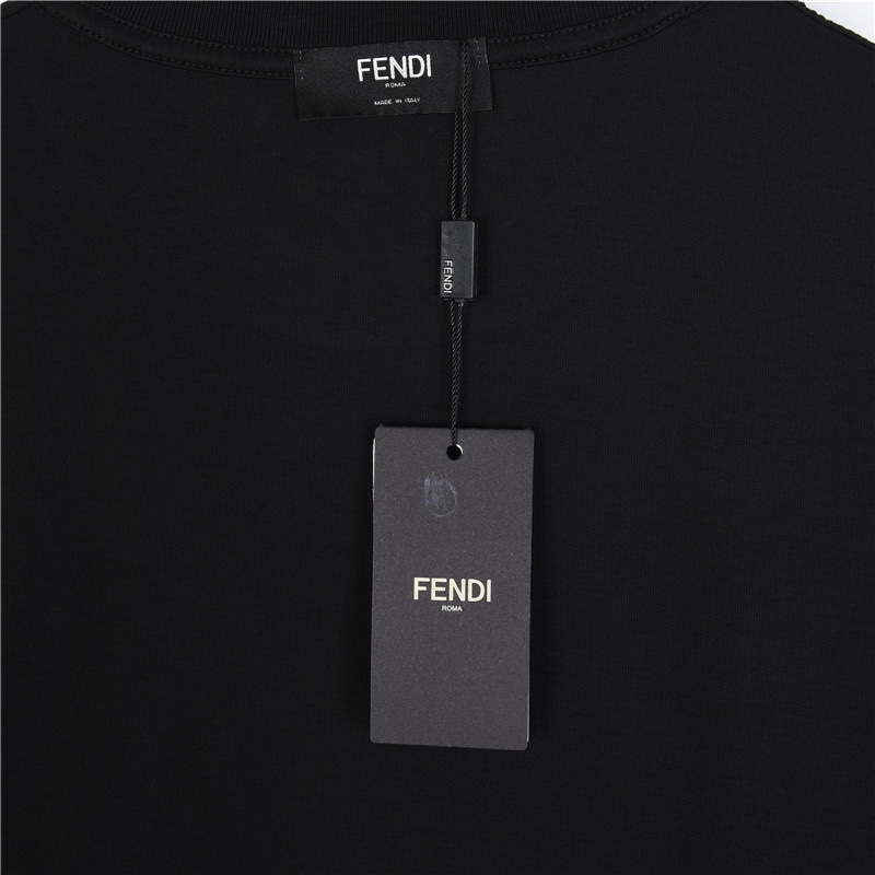 160 Fendi/ 芬迪 24ss 双F字母手绘渐变短袖T恤 低调奢华 FD经典元素