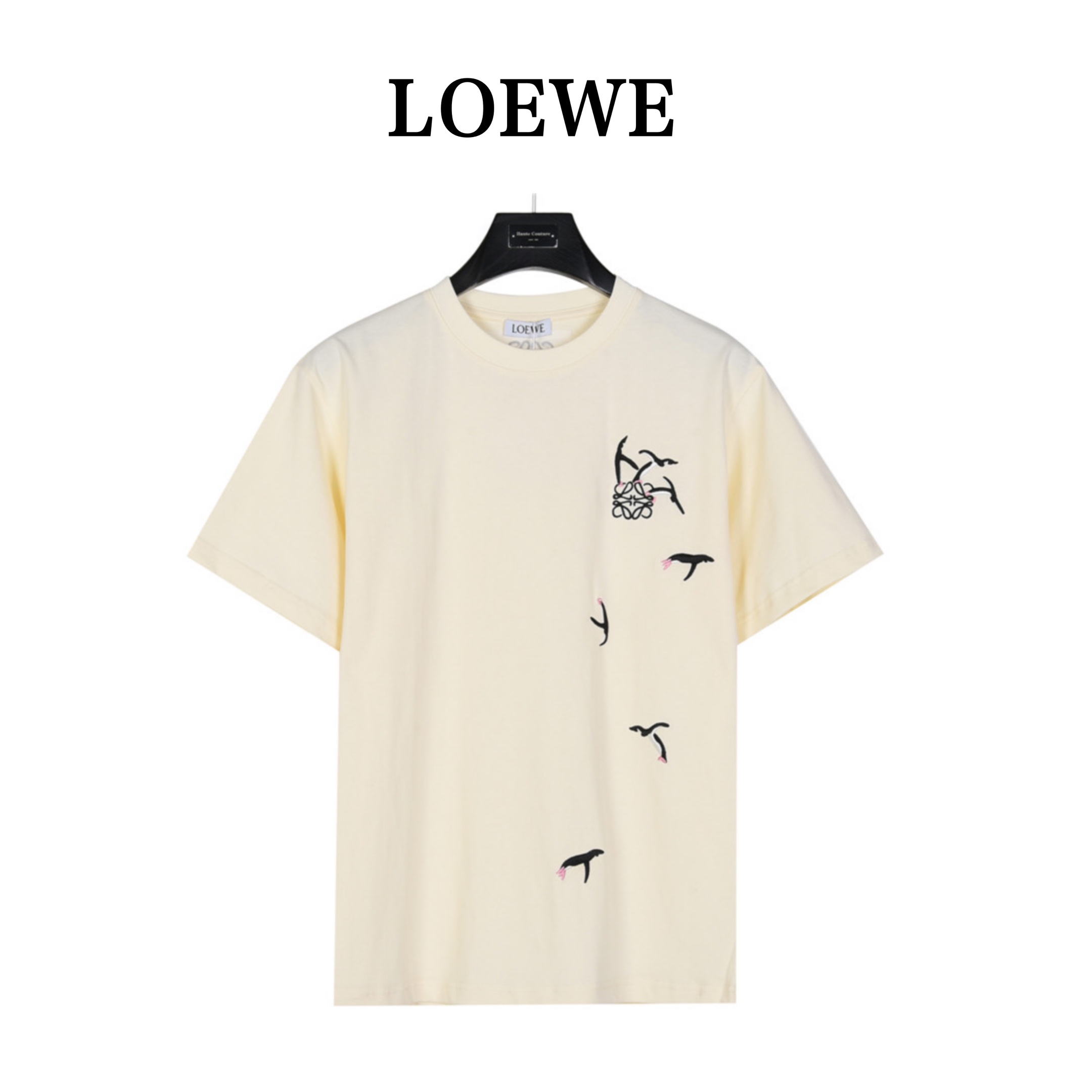 Loewe/罗意威 小海豚徽标刺绣短袖T恤 4800购入原版 定制26s双纱无尘棉面料