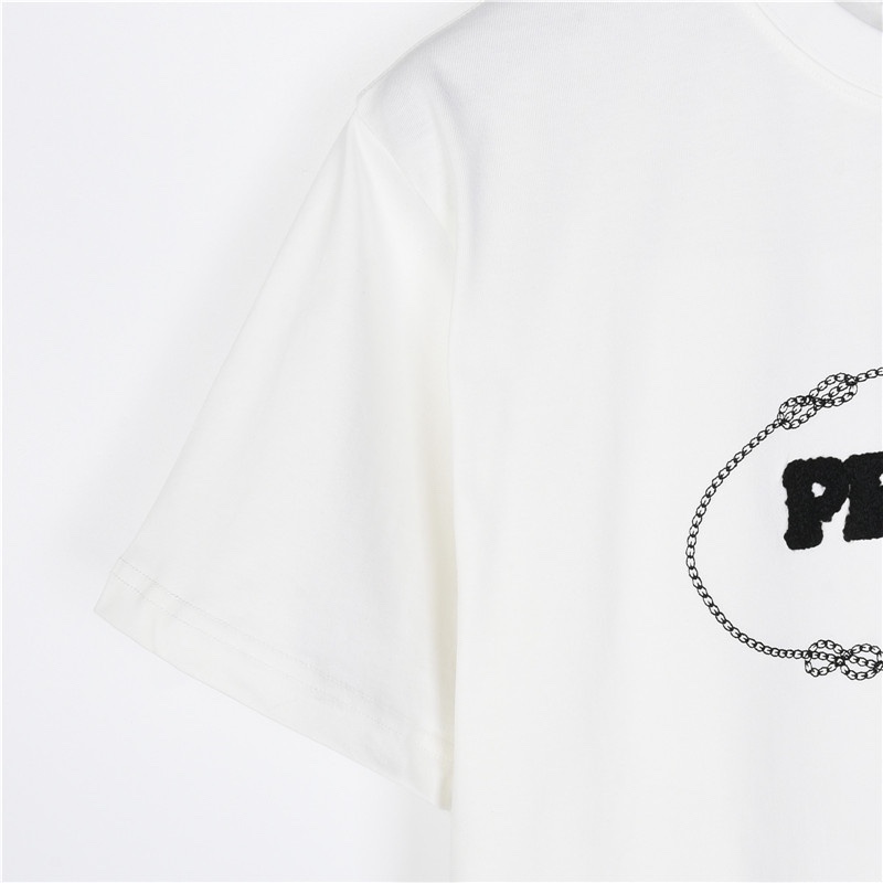 Prada/普拉达 毛巾绣刺绣字母logo短袖T恤