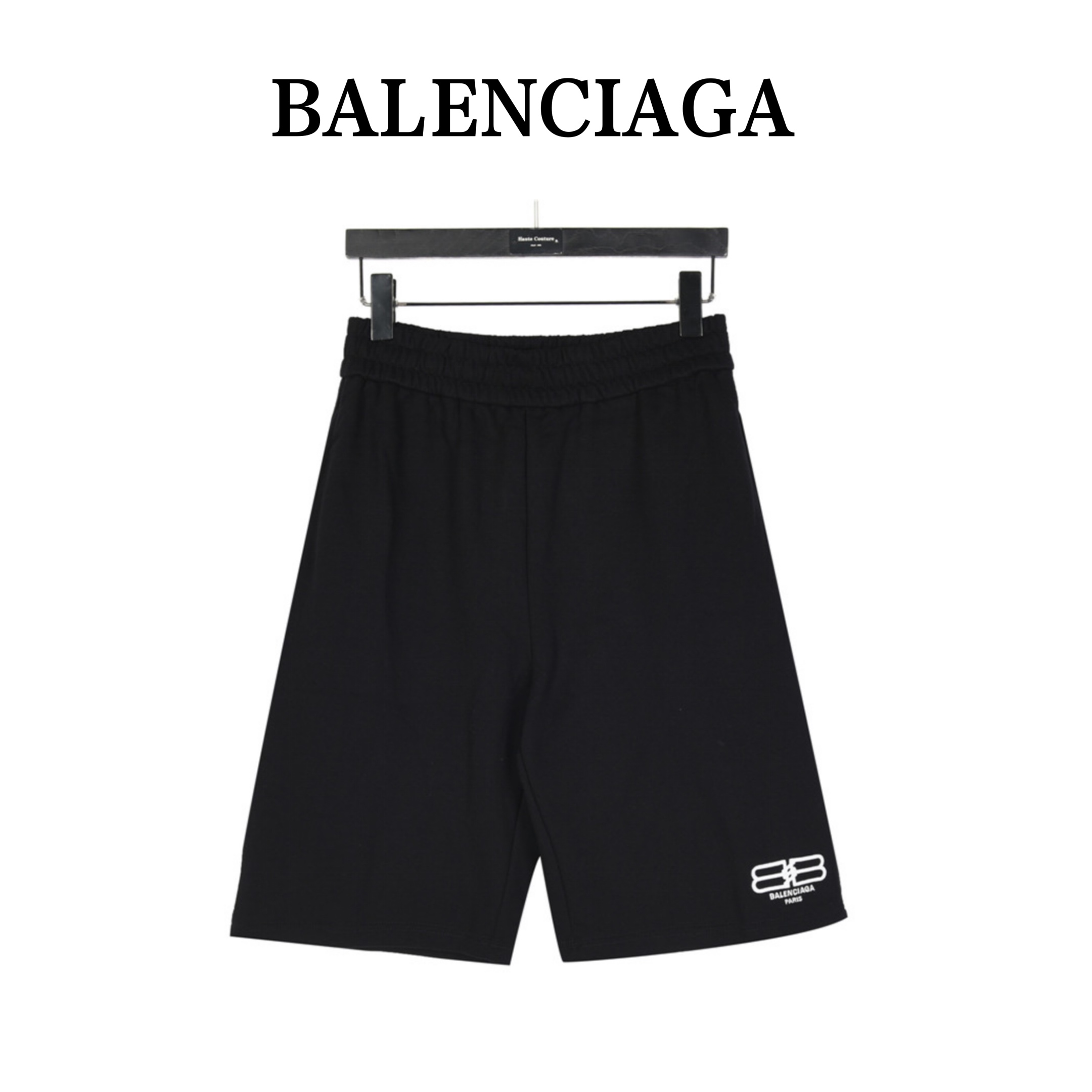 Balenciaga/巴黎世家 经典双B logo字母刺绣毛圈短裤