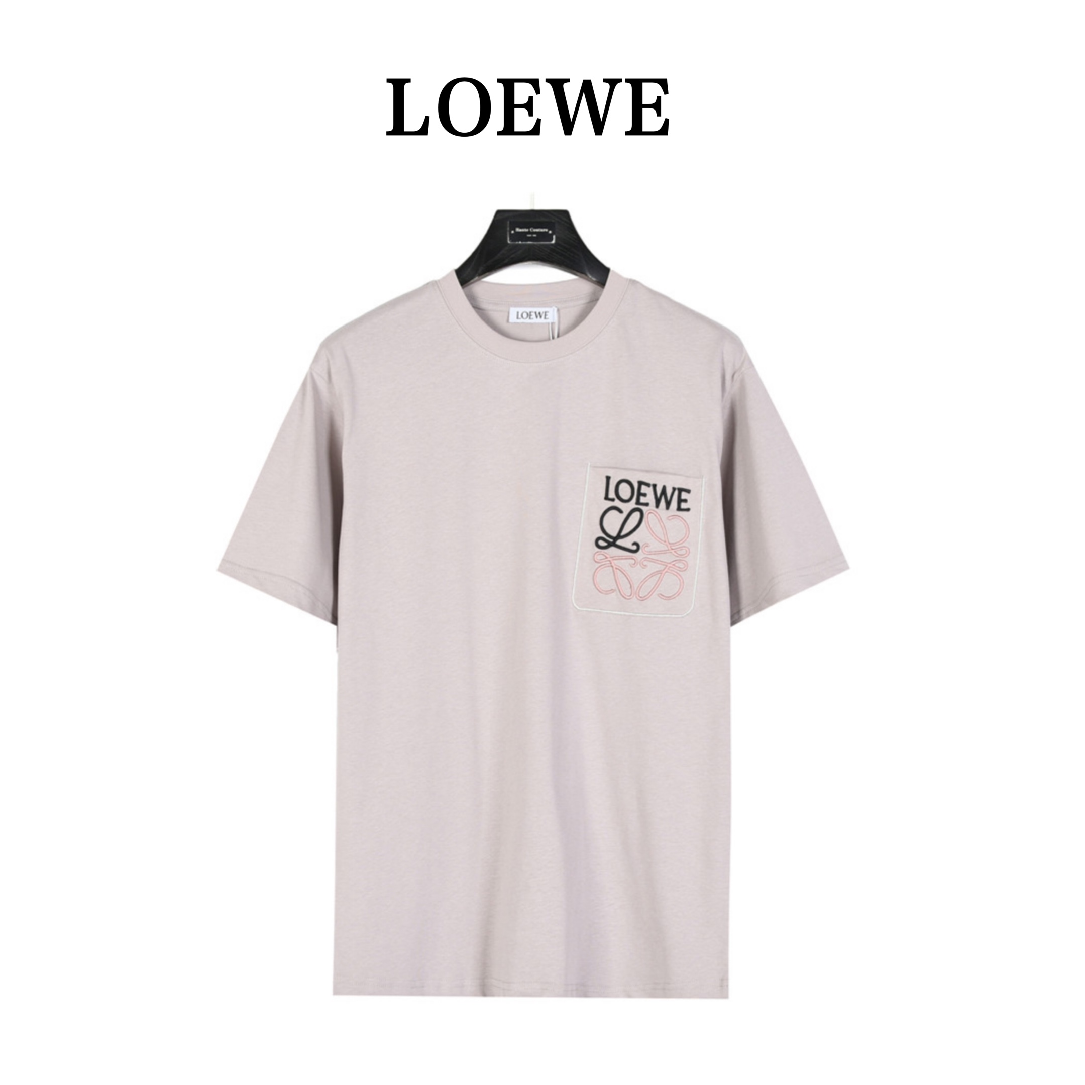 Loewe/罗意威 口袋徽标立体撞色刺绣短袖T恤