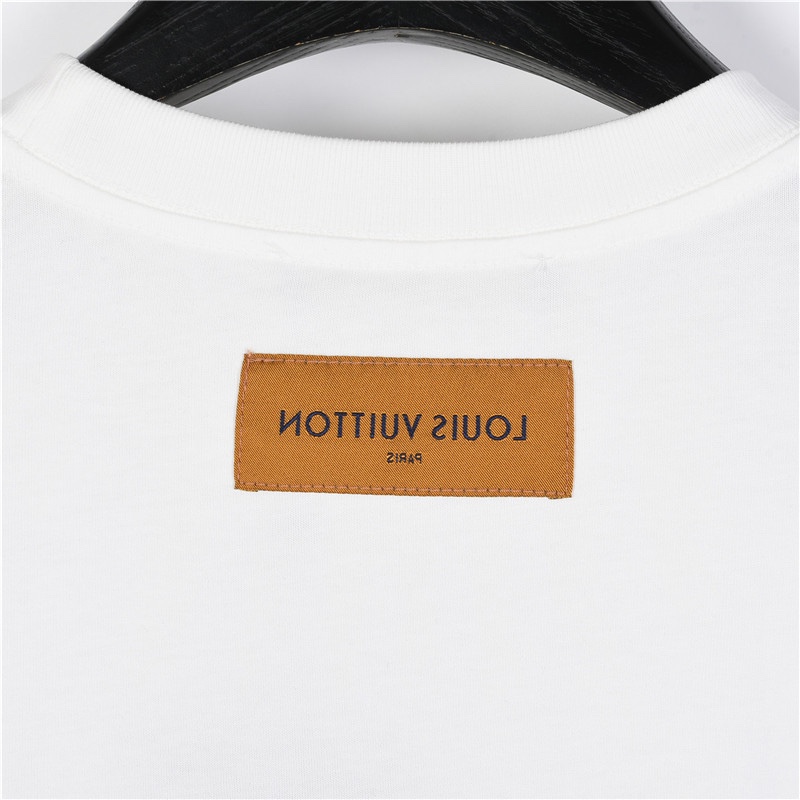 Louis Vuitton/路易威登 彩色渐变logo牙刷绣短袖T恤