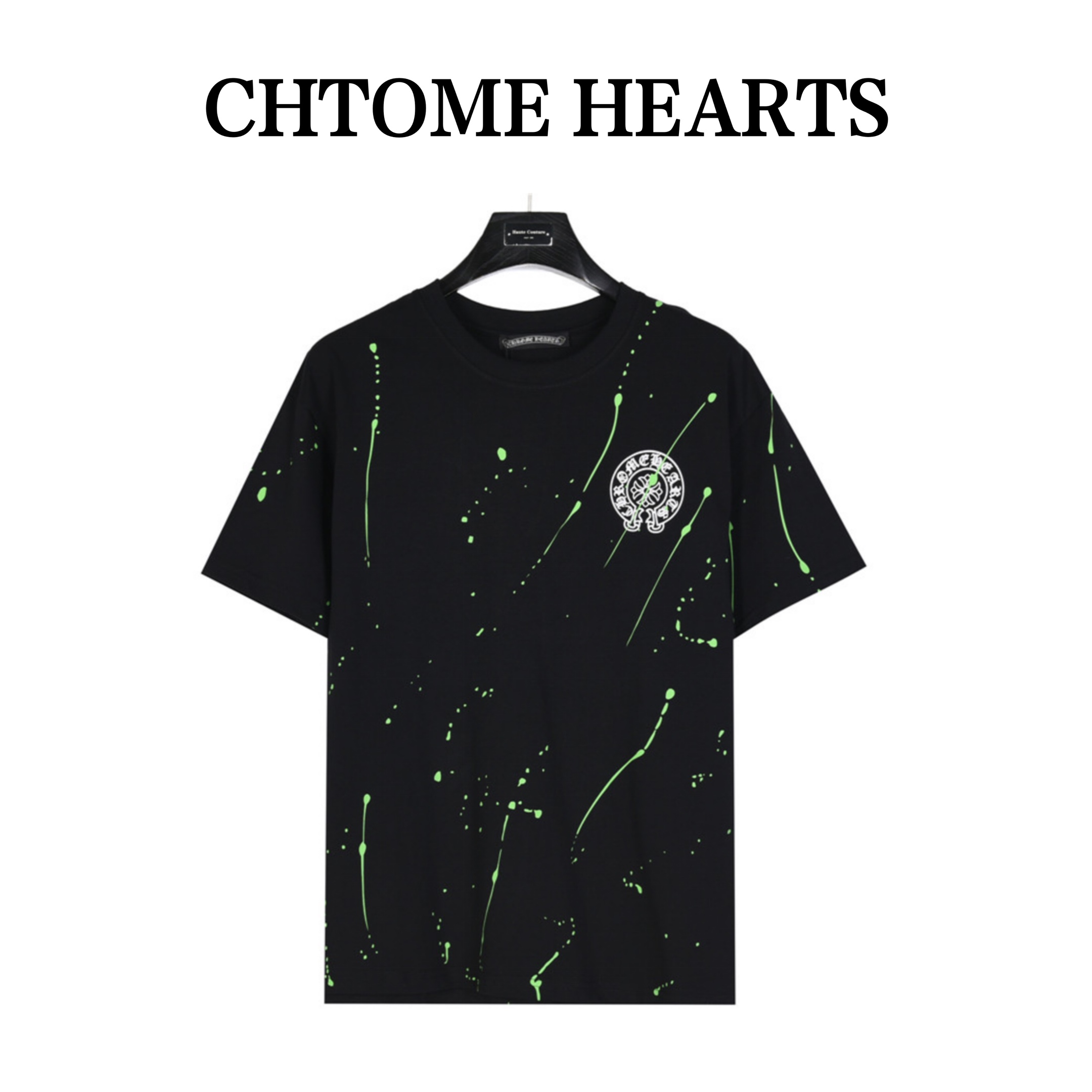 ChromeHearts/克罗心 泼墨荧光涂鸦短袖T恤