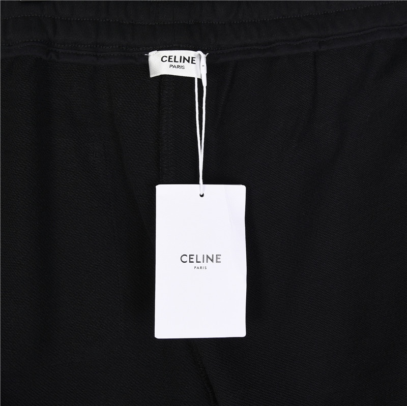 180 Celine/赛琳 刺绣小字母侧边织带短裤 男女同款全新美学灵感趣味设计