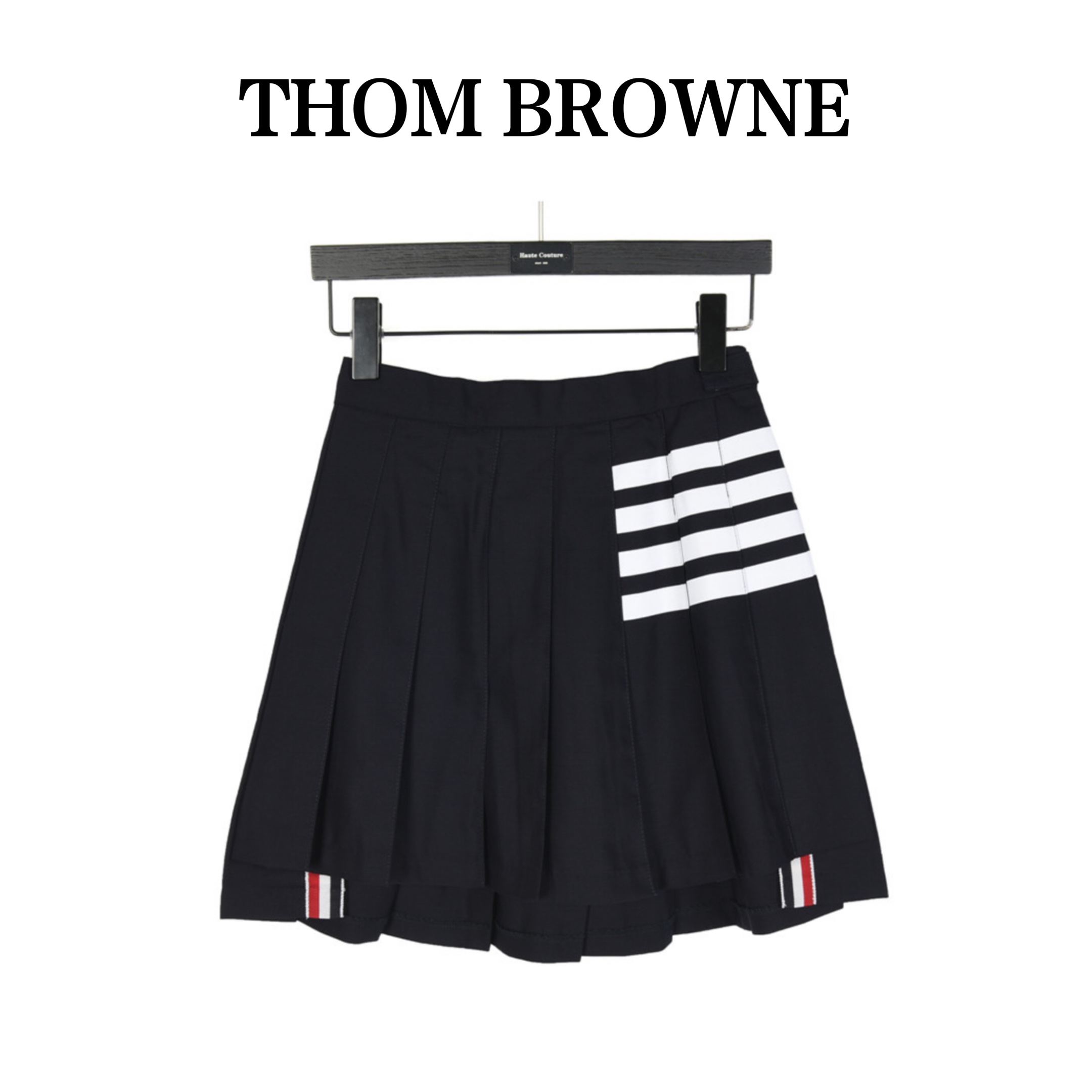 THOMBROWNE/汤姆布朗.TB经典色织白色四条杠王心凌同款百褶裙