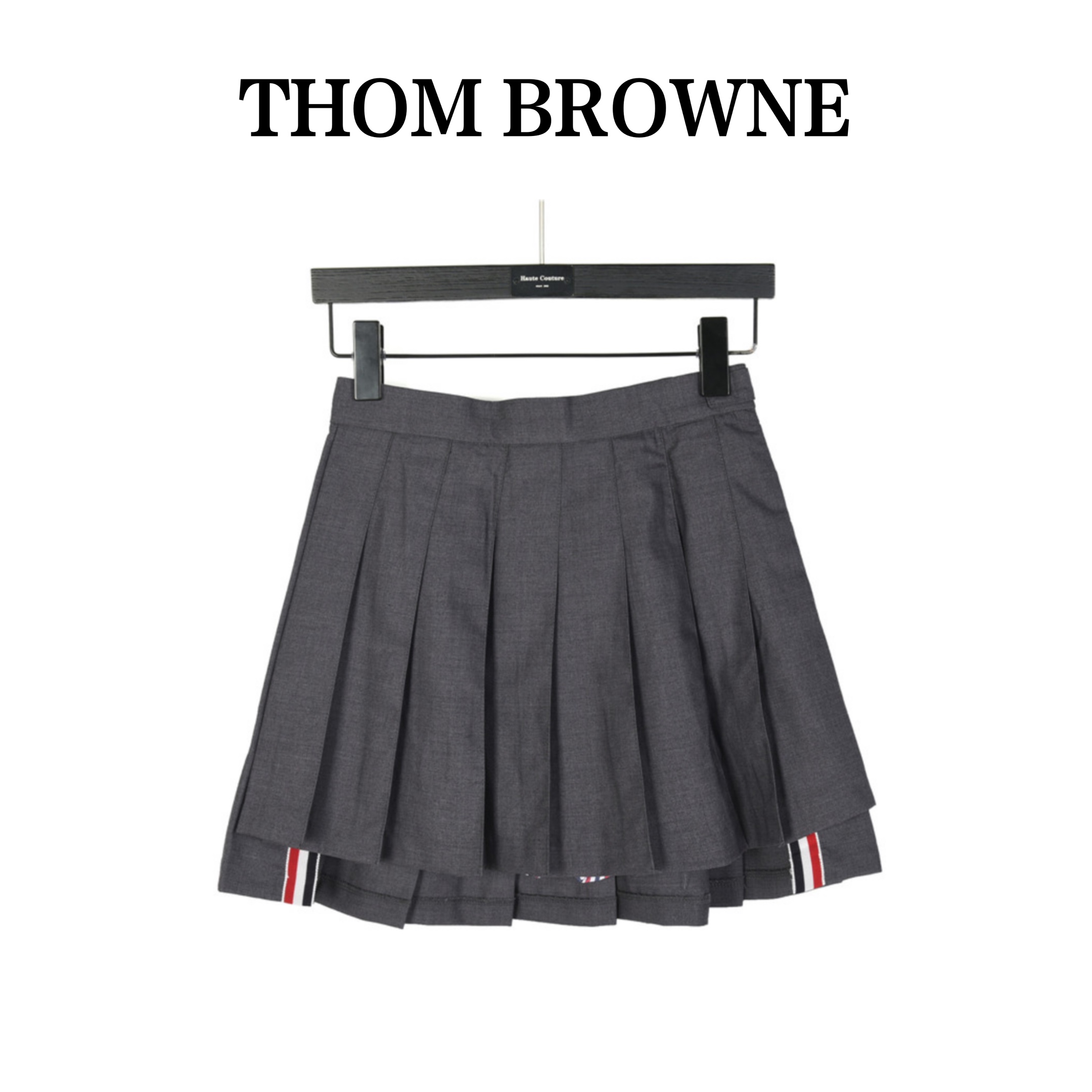 THOMBROWNE汤姆布朗.TB经典前长后短开叉基础短裙