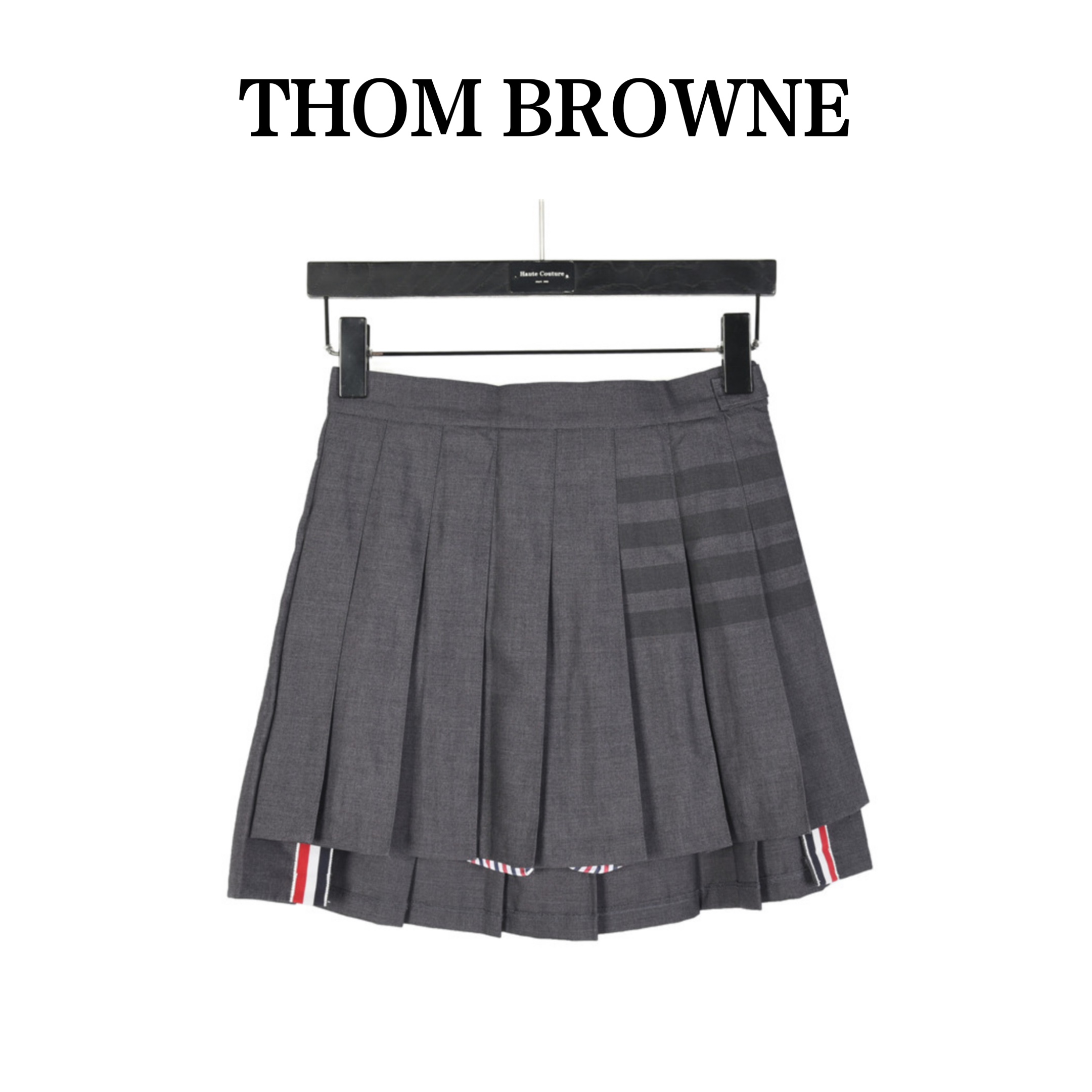 THOMBROWNE /汤姆布朗灰色四条杠短裙 品质TB灰色四条杠百褶裙短裙